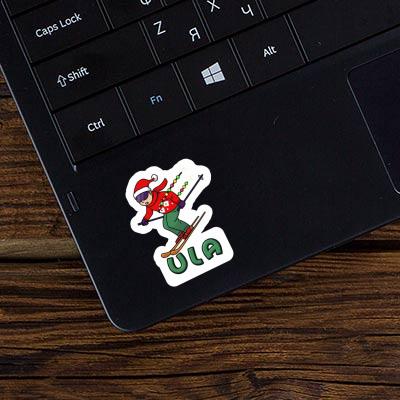 Ula Sticker Christmas Skier Gift package Image