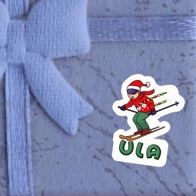 Ula Sticker Christmas Skier Gift package Image