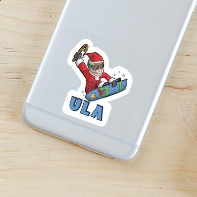 Ula Sticker Christmas Snowboarder Gift package Image