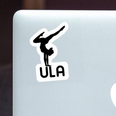 Sticker Yoga-Frau Ula Laptop Image