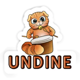 Sticker Drummer Cat Undine Image
