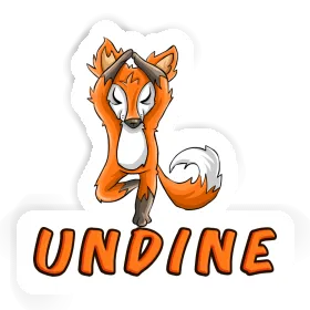 Yoga Fox Sticker Undine Image