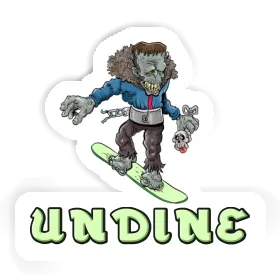 Snowboarder Sticker Undine Image