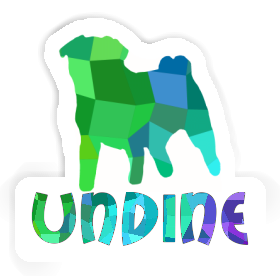 Aufkleber Mops Undine Image