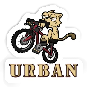 Autocollant Urban Chat à vélo Image
