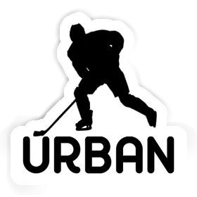 Urban Autocollant Joueur de hockey Image