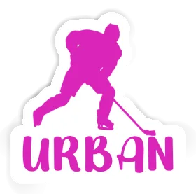 Urban Autocollant Joueuse de hockey Image