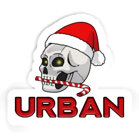Christmas Skull Sticker Urban Image