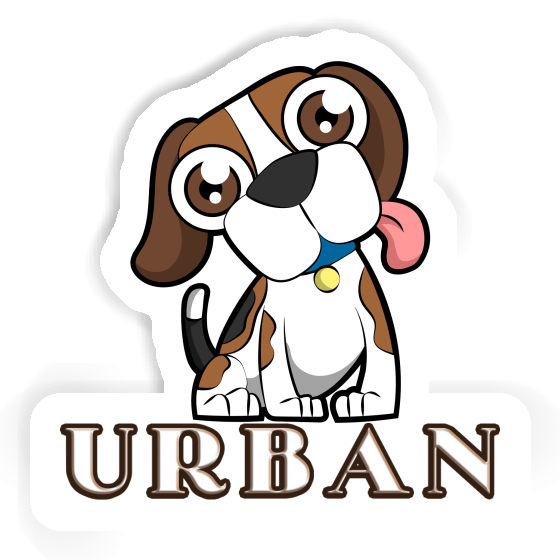 Urban Autocollant Beagle Laptop Image