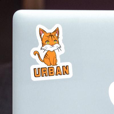 Urban Autocollant Chat Laptop Image