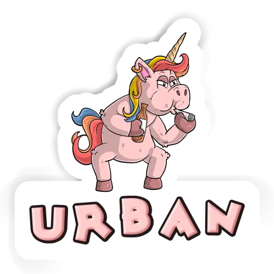 Sticker Urban Smoking Unicorn Notebook Sticker Urban Smoking Unicorn Gift package Image