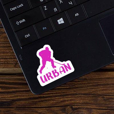 Sticker Hockey Player Urban Notebook Image