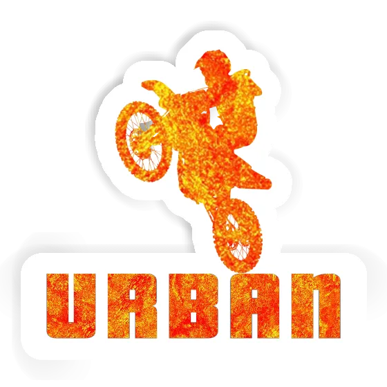 Autocollant Motocrossiste Urban Notebook Image