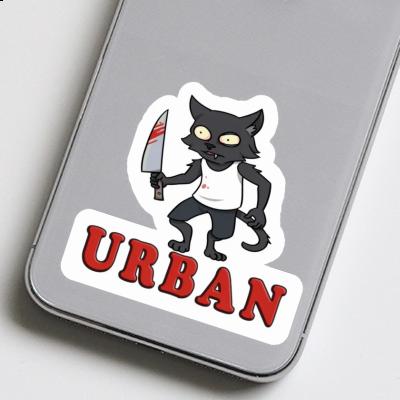Chat psychopathe Autocollant Urban Gift package Image