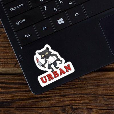 Chat psychopathe Autocollant Urban Laptop Image