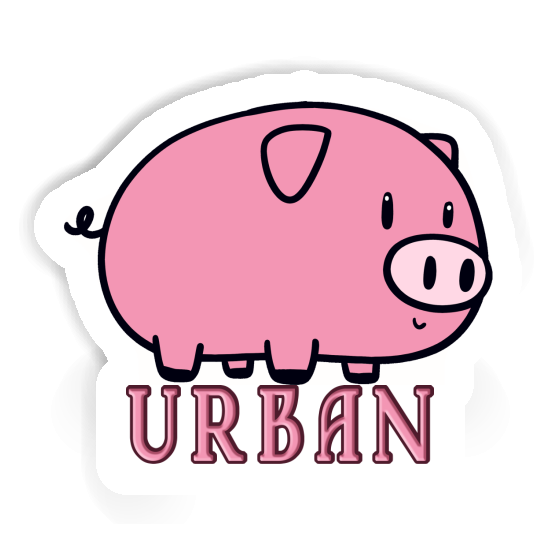 Pig Sticker Urban Laptop Image