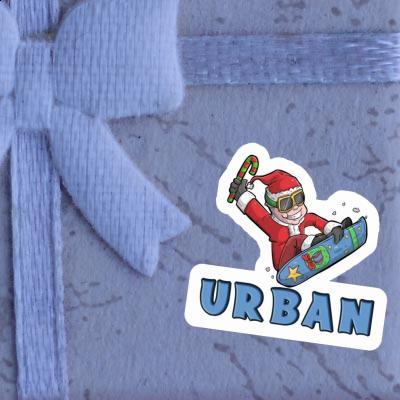 Sticker Christmas Snowboarder Urban Laptop Sticker Christmas Snowboarder Urban Laptop Image
