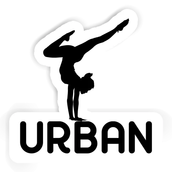 Femme de yoga Autocollant Urban Femme de yoga Autocollant Urban Image