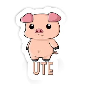 Ute Sticker Schweinchen Image