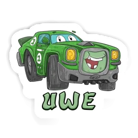 Sticker Rennauto Uwe Image
