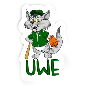 Baseball Cat Sticker Uwe Image