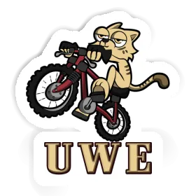 Sticker Uwe Bicycle Image