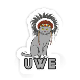 Indian Cat Sticker Uwe Image