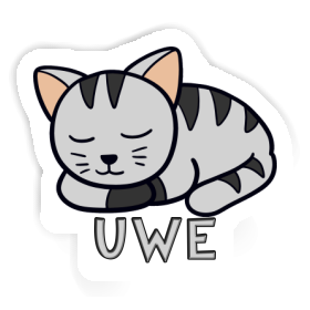 Sticker Uwe Cat Image