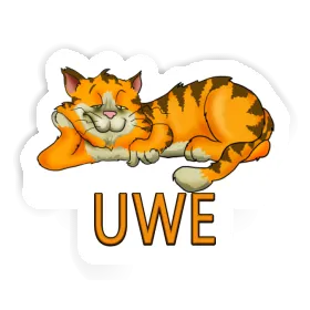Sticker Uwe Chilling Cat Image