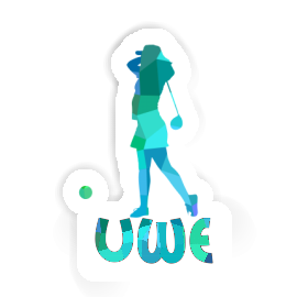 Golfer Sticker Uwe Image