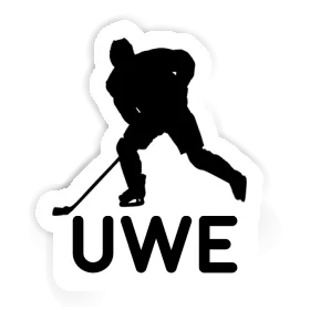Autocollant Joueur de hockey Uwe Image