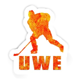 Joueur de hockey Autocollant Uwe Image