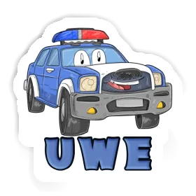 Aufkleber Polizeiauto Uwe Image