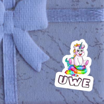 Bébé licorne Autocollant Uwe Notebook Bébé licorne Autocollant Uwe Gift package Image