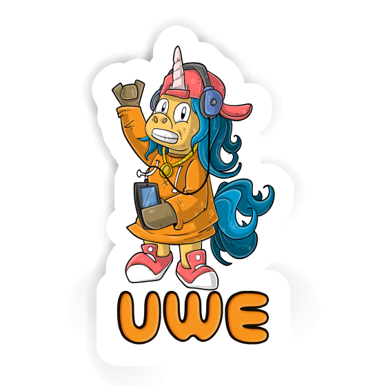 Licorne hip-hop Autocollant Uwe Notebook Licorne hip-hop Autocollant Uwe Notebook Image