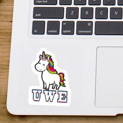 Uwe Autocollant Licorne Notebook Image