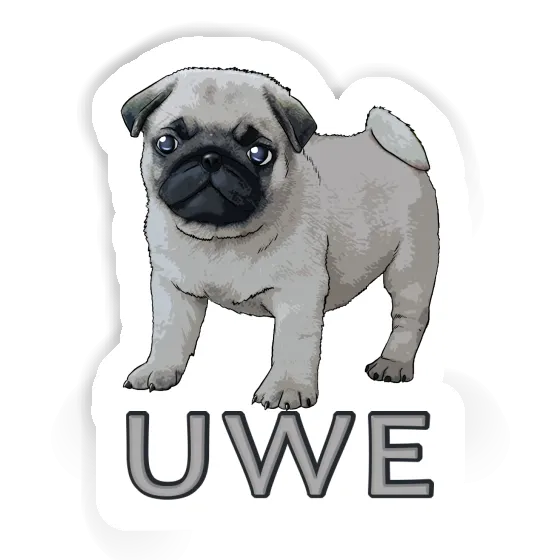 Pug Sticker Uwe Notebook Pug Sticker Uwe Gift package Image