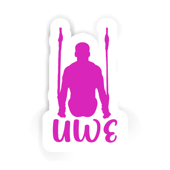 Uwe Autocollant Gymnaste aux anneaux Uwe Autocollant Gymnaste aux anneaux Image
