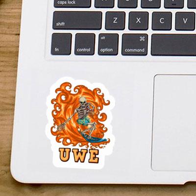 Uwe Autocollant Surfeur Laptop Uwe Autocollant Surfeur Laptop Image