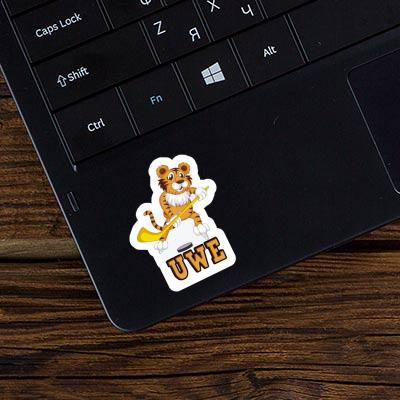 Sticker Hockeyspieler Uwe Notebook Image