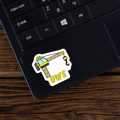 Uwe Autocollant Grue à tour Laptop Image