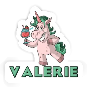 Licorne festive Autocollant Valerie Image