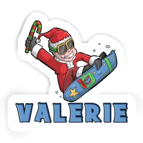 Aufkleber Weihnachts-Snowboarder Valerie Image