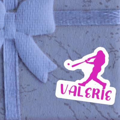 Sticker Valerie Baseball Player Notebook Image