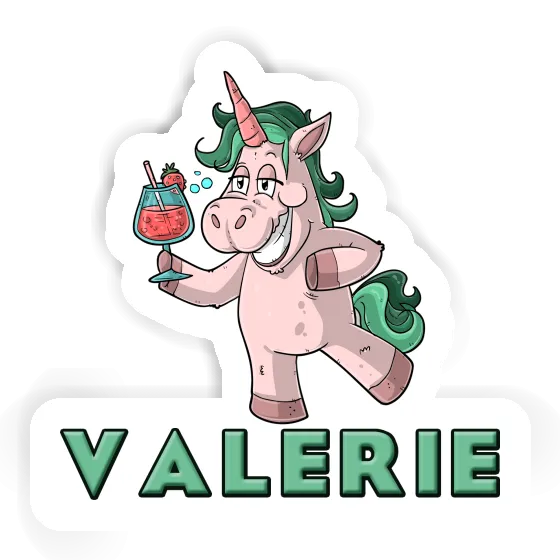 Licorne festive Autocollant Valerie Licorne festive Autocollant Valerie Image