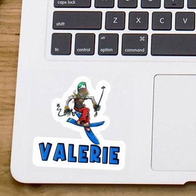 Sticker Freeride Skier Valerie Laptop Image
