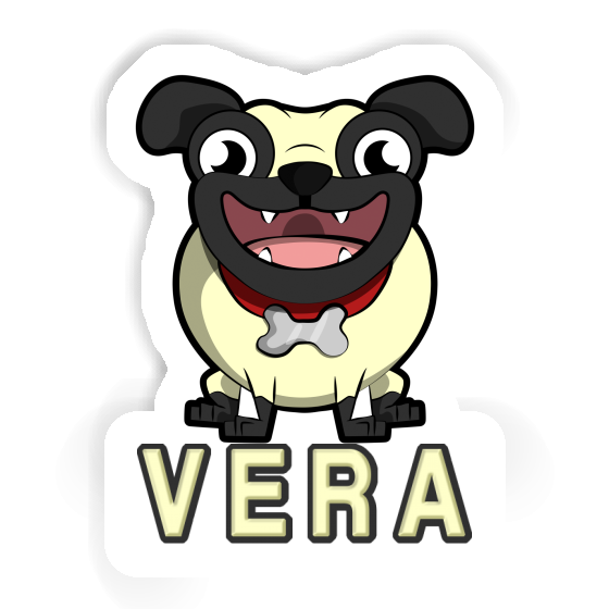 Vera Sticker Pug Laptop Image