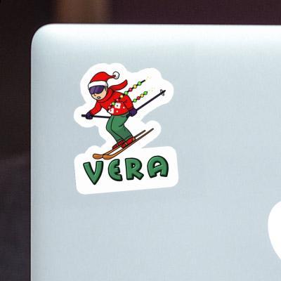 Sticker Christmas Skier Vera Laptop Image