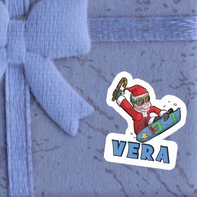 Autocollant Vera Snowboarder de Noël Gift package Image