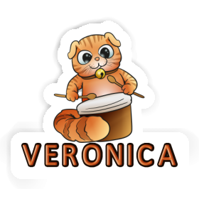 Trommlerin Aufkleber Veronica Image